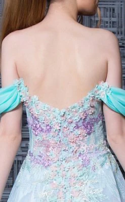 MNM COUTURE - K3605 Floral Lace Off-Shoulder A-Line Dress 7 MNM COUTURE - K3605 Floral Lace Off-Shoulder A-Line Dress