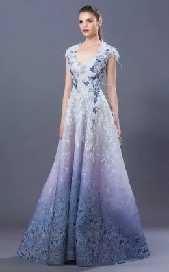 MNM COUTURE - K3656 Embroidered Scoop A-line Dress