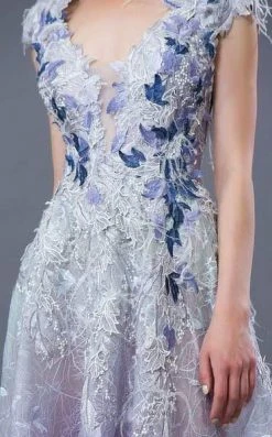 MNM COUTURE - K3656 Embroidered Scoop A-line Dress