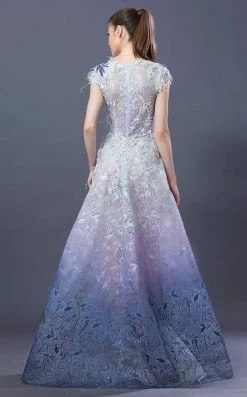 MNM COUTURE - K3656 Embroidered Scoop A-line Dress