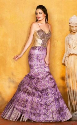 MNM Couture - KH073 Beads And Rhinestone Embellished Mermaid Gown Formal Gowns 8 MNM Couture - KH073 Beads And Rhinestone Embellished Mermaid Gown Formal Gowns