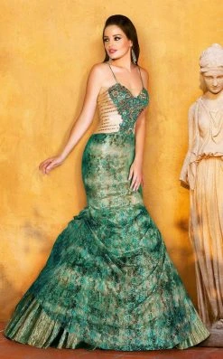 MNM Couture - KH073 Beads And Rhinestone Embellished Mermaid Gown Formal Gowns 9 MNM Couture - KH073 Beads And Rhinestone Embellished Mermaid Gown Formal Gowns