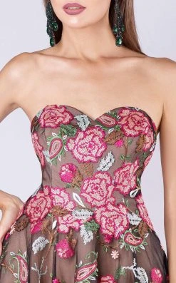 Formal Gowns MNM COUTURE - M0051 Lace Embroidered Sweetheart A-line Dress