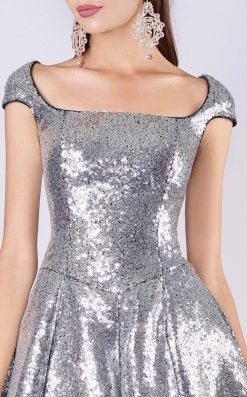 MNM COUTURE - M0052 Ombre Sequined A-line Dress Formal Gowns