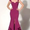 MNM Couture N0020 Tiered Ruffles Mermaid Gown - 1 Pc Purple In Size 14 Available Formal Gowns