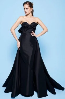 MNM Couture - N0224 Bow Accent Back Strapless Sweetheart Evening Gown
