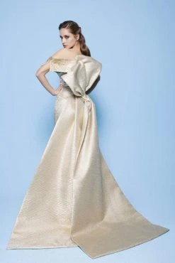 MNM Couture - N0229 Floral Beaded Off-Shoulder Column Dress 7 MNM Couture - N0229 Floral Beaded Off-Shoulder Column Dress