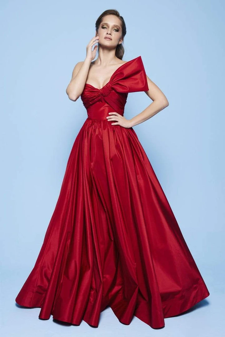 Formal Gowns MNM Couture - N0258 Strapless Asymmetric Neck Ballgown 4 Formal Gowns MNM Couture - N0258 Strapless Asymmetric Neck Ballgown