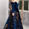 MNM COUTURE - N0279 Draping Off Shoulder Illusion Cutout Gown