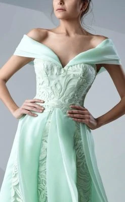 MNM Couture - Off Shoulder A Line Long Gown G0622 Formal Gowns 5 MNM Couture - Off Shoulder A Line Long Gown G0622 Formal Gowns