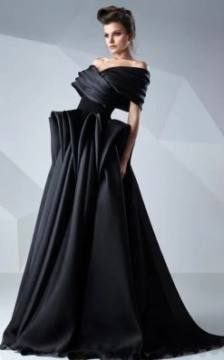 MNM Couture - Origami Off-Shoulder Gown G0621 Formal Gowns