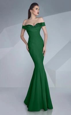 MNM Couture - Ornate Off-Shoulder Mermaid Gown G0592 Formal Gowns