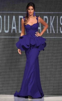 Formal Gowns MNM Couture - Ruffled Lace Sweetheart Trumpet Dress 2220A