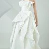 MNM Couture - Strapless Ruffled Empire Long Gown G0691 Formal Gowns 1 MNM Couture - Strapless Ruffled Empire Long Gown G0691 Formal Gowns