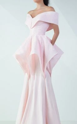 MNM Couture - Wide Off Shoulder Haute Couture Dress G0712 Formal Gowns