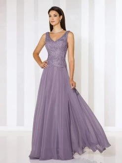 Formal Gowns Mon Cheri - 116654 Evening Dress - 1 Pc Heather In Size 10 Available