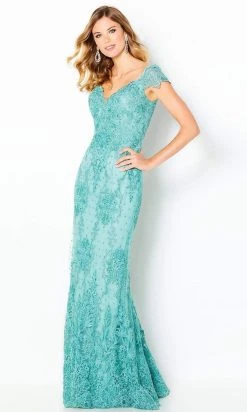 Formal Gowns Mon Cheri - Corded Lace Mermaid Gown 220631