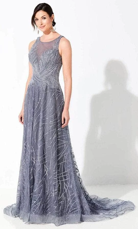 Formal Gowns Mon Cheri - Scoop Beaded Evening Dress 220D37 - 1 Pc Slate In Size 12 Available 3 Formal Gowns Mon Cheri - Scoop Beaded Evening Dress 220D37 - 1 Pc Slate In Size 12 Available