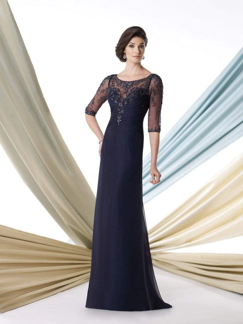 Mon Cheri - Sheer Bateau Neck Sheath Gown 213967 - 2 Pcs Smoke Gray In Sizes 4 And 18 Available Formal Gowns 3 Mon Cheri - Sheer Bateau Neck Sheath Gown 213967 - 2 Pcs Smoke Gray In Sizes 4 And 18 Available Formal Gowns
