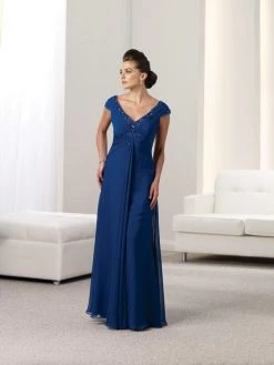 Montage By Mon Cheri - 112911 Ruched V Neck A-Line Evening Gown
