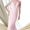 Montage By Mon Cheri - 114926 Chiffon Venise Lace Dress - 1 Pc Pink In Size 14 Available