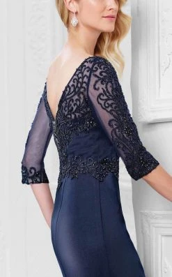 Montage By Mon Cheri - 117910 Quarter Sleeve Beaded Illusion Gown - 1 Pc Ice Gray In Size 12 Available Formal Gowns 9 Montage By Mon Cheri - 117910 Quarter Sleeve Beaded Illusion Gown - 1 Pc Ice Gray In Size 12 Available Formal Gowns