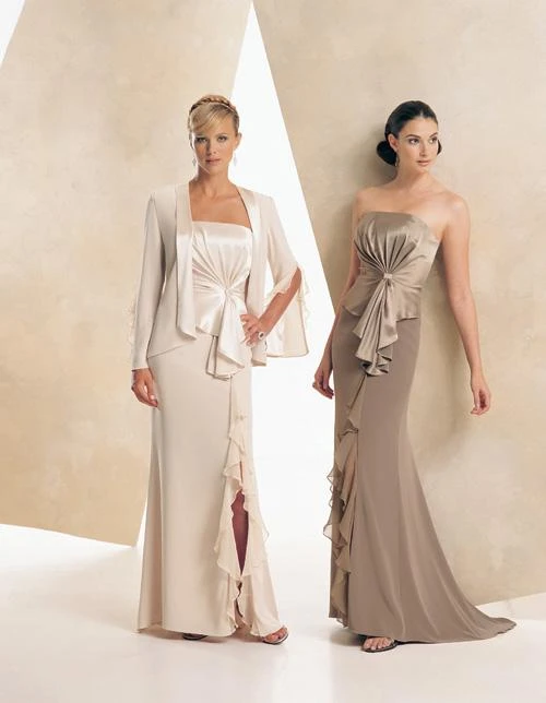 Formal Gowns Montage By Mon Cheri - 16941 Strapless Ruched Dress With Jacket 3 Formal Gowns Montage By Mon Cheri - 16941 Strapless Ruched Dress With Jacket