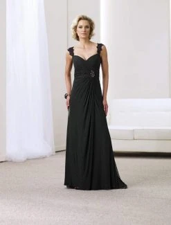 Montage By Mon Cheri - 211924 Long Dress In Black