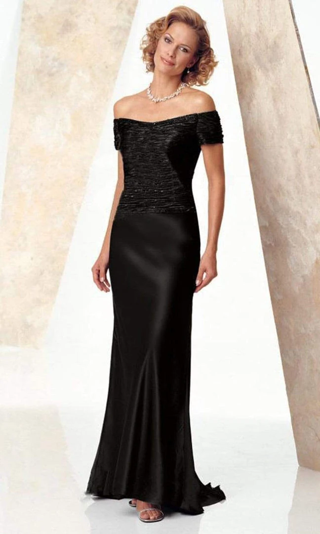Montage By Mon Cheri - 24942P Jewel Ornate Ruched Off-shoulder Gown Formal Gowns 4 Montage By Mon Cheri - 24942P Jewel Ornate Ruched Off-shoulder Gown Formal Gowns