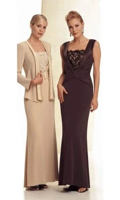 Montage By Mon Cheri - 25901P Two-Piece Silky Crepe Suit Dress Formal Gowns