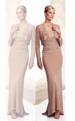 Montage By Mon Cheri - 26908P Embroidered Straight Across Evening Gown