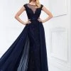 Montage By Mon Cheri - Embroidered Lace Chiffon Overskirt Gown 218914 - 1 Pc Navy In Size 10 Available Formal Gowns 1 Montage By Mon Cheri - Embroidered Lace Chiffon Overskirt Gown 218914 - 1 Pc Navy In Size 10 Available Formal Gowns