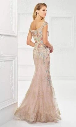 Formal Gowns Montage By Mon Cheri - Floral Embroidered Lace And Tulle Gown 118966