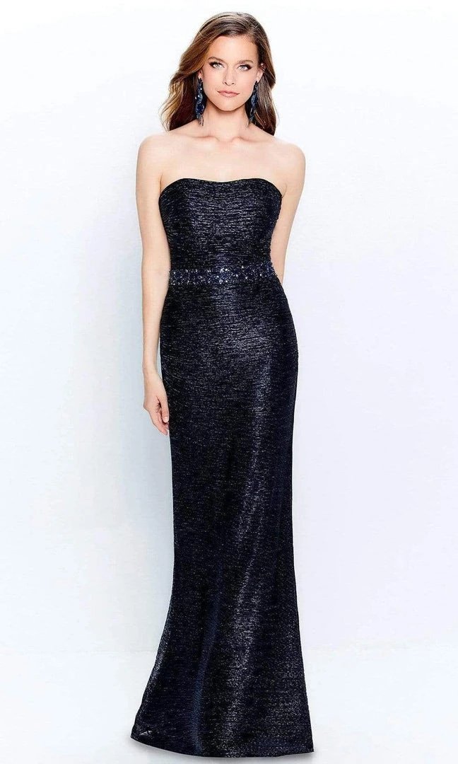Montage By Mon Cheri - Strapless Fitted Evening Dress 120902 - 1 Pc Navy In Size 20 Available 6 Montage By Mon Cheri - Strapless Fitted Evening Dress 120902 - 1 Pc Navy In Size 20 Available