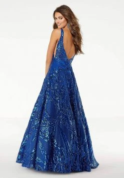 Mori Lee - 45001 Sleeveless V Neck Sequin Ornate A-Line Prom Dress 11 Mori Lee - 45001 Sleeveless V Neck Sequin Ornate A-Line Prom Dress