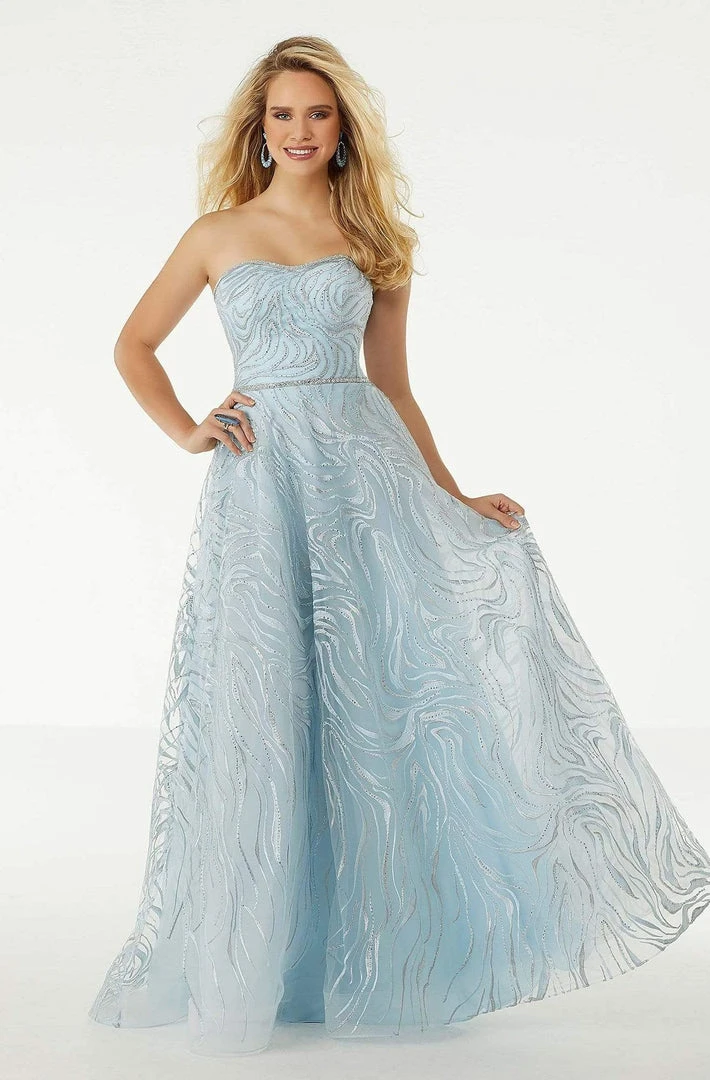 Mori Lee - 45010 Crystal Semi-Sweetheart A-line Dress 3 Mori Lee - 45010 Crystal Semi-Sweetheart A-line Dress