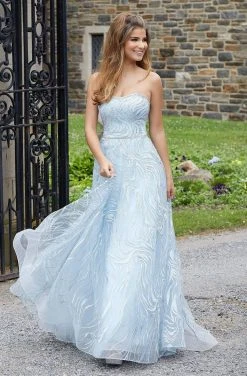 Mori Lee - 45010 Crystal Semi-Sweetheart A-line Dress 10 Mori Lee - 45010 Crystal Semi-Sweetheart A-line Dress