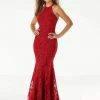 Mori Lee - 45030 Lace Halter Mermaid Evening Dress 1 Mori Lee - 45030 Lace Halter Mermaid Evening Dress