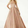 Mori Lee - 45032 Glitter Satin Strapless Ballgown Formal Gowns 2 Mori Lee - 45032 Glitter Satin Strapless Ballgown Formal Gowns