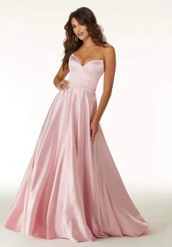 Mori Lee - 45043 Strapless Sweetheart Satin A-line Gown 11 Mori Lee - 45043 Strapless Sweetheart Satin A-line Gown