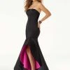 Mori Lee - 45051 Strapless Satin Mermaid Dress With Train Formal Gowns 2 Mori Lee - 45051 Strapless Satin Mermaid Dress With Train Formal Gowns