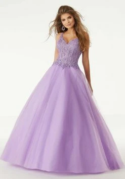 Formal Gowns Mori Lee - 45064 Beaded Lace Sweetheart Ballgown