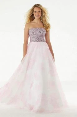 Formal Gowns Mori Lee - 45071 Straight Across A-line Long Dress