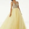 Mori Lee - 45072 Beaded Deep V-neck Tulle Ballgown Formal Gowns 2 Mori Lee - 45072 Beaded Deep V-neck Tulle Ballgown Formal Gowns