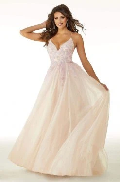 Mori Lee - 45074 Floral Embroidered A-line Dress 14 Mori Lee - 45074 Floral Embroidered A-line Dress