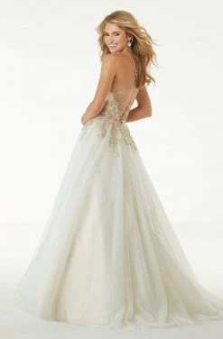 Mori Lee - 45074 Floral Embroidered A-line Dress 10 Mori Lee - 45074 Floral Embroidered A-line Dress