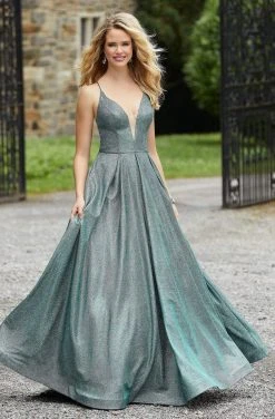 Mori Lee - 45076 Metallic And Glittered Long Dress 9 Mori Lee - 45076 Metallic And Glittered Long Dress