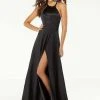 Formal Gowns Mori Lee - 45079 Halter Wrap Skirt High Slit Gown