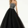Mori Lee - 45081 Strapless Jeweled Bodice Tulle Gown Formal Gowns 2 Mori Lee - 45081 Strapless Jeweled Bodice Tulle Gown Formal Gowns