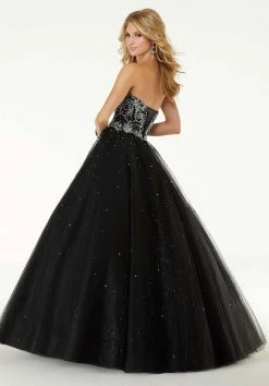 Mori Lee - 45081 Strapless Jeweled Bodice Tulle Gown Formal Gowns